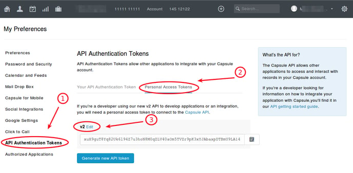 Capsule_API_Tokens_personal_access